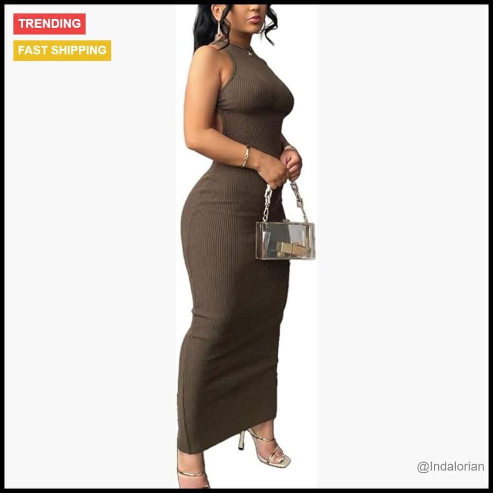 Summer Sexy Bodycon Maxi Dress Casual Long Dresses